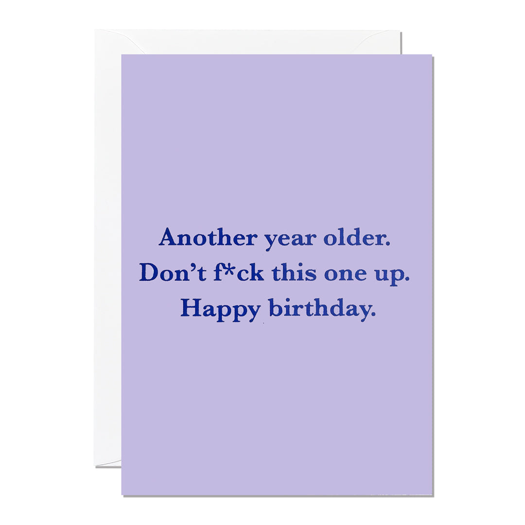 Another Year Older Birthday Card (Pack of 6)