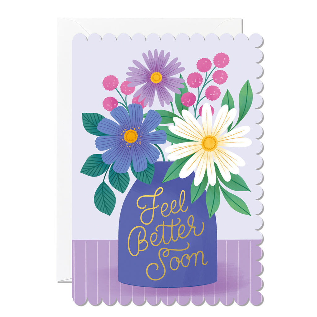 Feel Beter Notes Feel Better Soon Vase | Get Well Soon Card | Ricicle Cards – Ricicle ...
