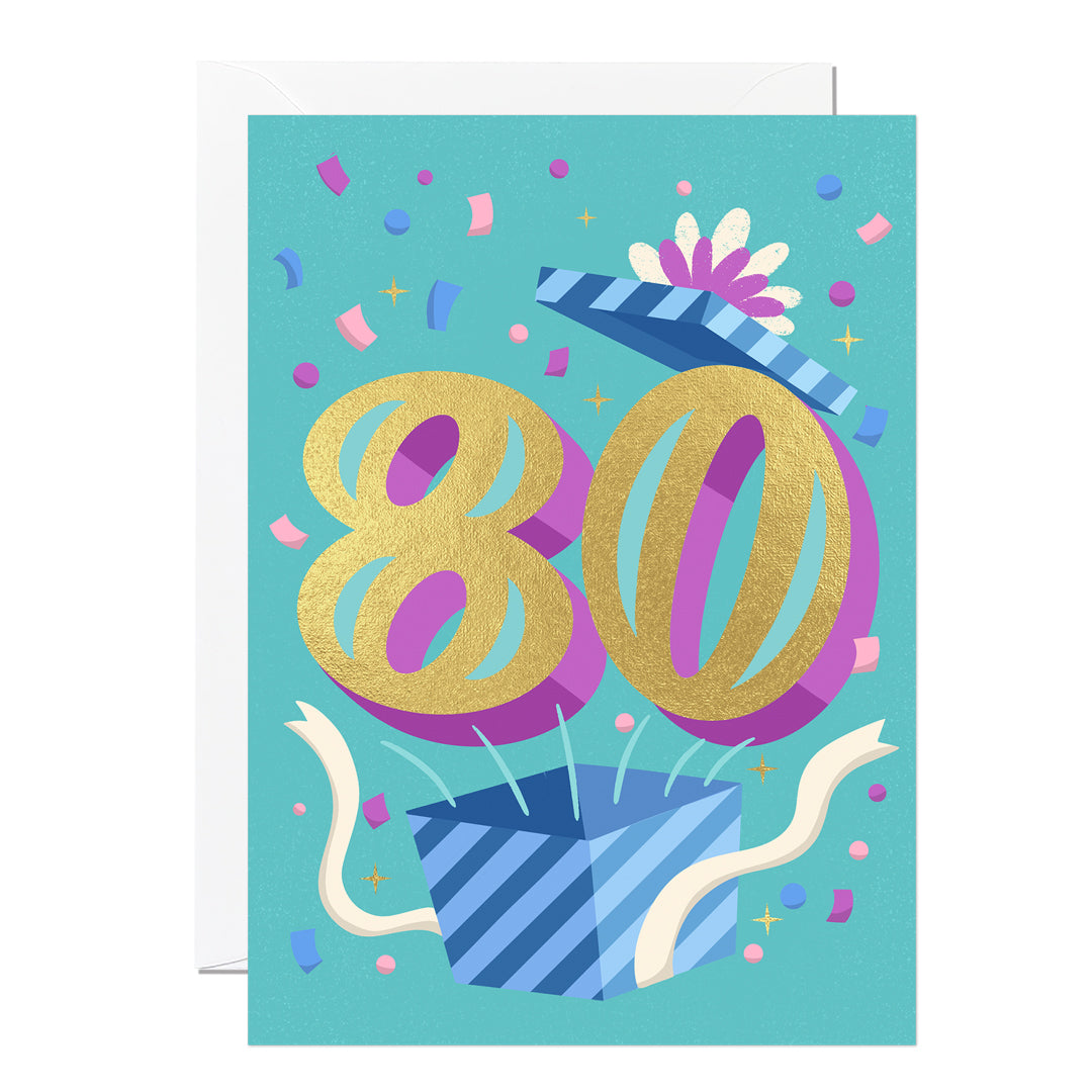 80th Birthday Card – Ricicle Cards Wholesale for Free Printable 80th Birthday Cards