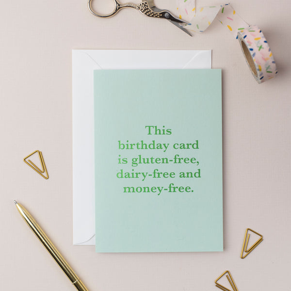 Money-Free Birthday Card (Pack of 6)