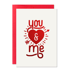 You and Me Valentine's Card