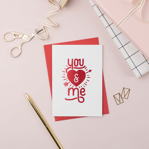 You and Me Valentine's Card (Pack of 6)