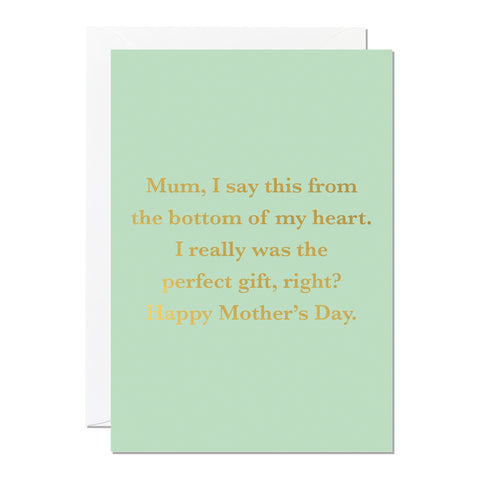 Perfect Gift Mother's Day Card (Pack of 6)